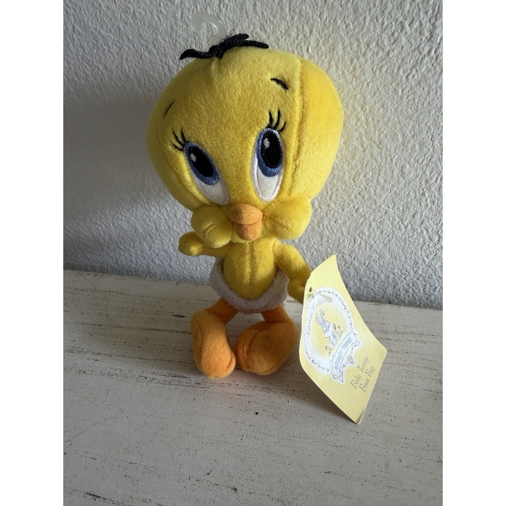 Vintage Baby Tweety Bird Sitting Plush in Diaper‎ w/tags Looney Tunes